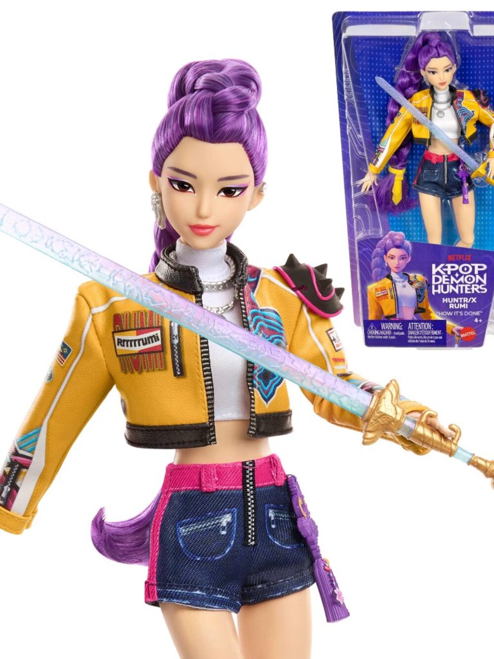 KPop Demon Hunters Huntrix RUMI Doll HUNTR/X Mattel Barbie Poseable